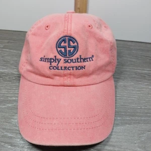 Baseballmütze Kappe Simply Southern rosa bestickt Logo Einheitsgröße Leder Riemen hinten - Bild 1 von 9