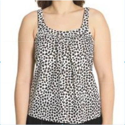 Top de natación Coco Reef Tankini para mujer 34C estampado animal con aros correas ajustables S Foto 1 de 4