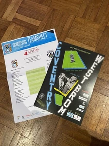 COVENTRY CITY V WEST BROMWICH ALBION 18 APRIL 2025 PROGRAMME & TEAM SHEET - Picture 1 of 1
