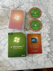 Microsoft Windows 7 Home Premium Upgrade 32 Bit und 64 Bit DVDs MS WIN - Bild 1 von 2