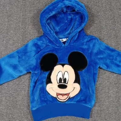 Disney Mickey Mouse Sudadera con Capucha Pullover Juvenil XXS Azul Felpa Personaje Difuso Dibujos Animados Foto 1 de 4