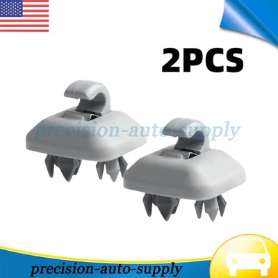 2X Sun Visor Clips Fit For Audi A4 A5 A7 Q3 Q5 B6 B7 B8 S4 S5 TT 8U0857562A Grey Foto 1 de 4