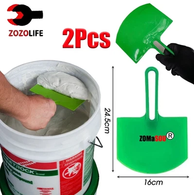 Cuchillo de masilla de plástico curvo 2 piezas raspador de pintura packle herramienta de parche para paneles de yeso - NUEVO Foto 1 de 4