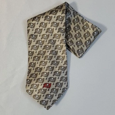 Corbata Ralph Marlin Vintage Tampa Bay Buccaneers NFL Fútbol Tonal Logo 100% Seda Foto 1 de 4