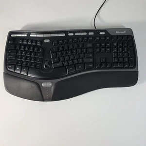 Microsoft Natural Ergonomic Keyboard 4000 v1.0 Wired USB KU-0462 – Black Tested - Picture 1 of 7