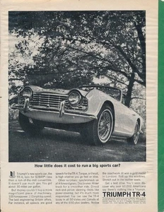 Anuncio de revista - 1962 - Triumph TR4 - (#1) - Imagen 1 de 1