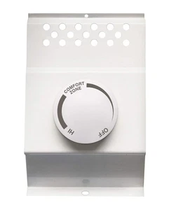 White Baseboard Thermostat 240V 208V 120V 22 Amps Easy Install Safety Features - Picture 1 of 7
