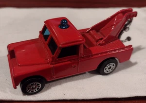 1984 Corgi Juniors Land Rover Tow Truck Wrecker Red Blue windows & light 53316 - Picture 1 of 8
