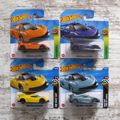 4 Hot Wheels 2020 Koenigsegg Jesko HW Exotics 2/10 e Race Day 5/10 - Immagine 1 di 4