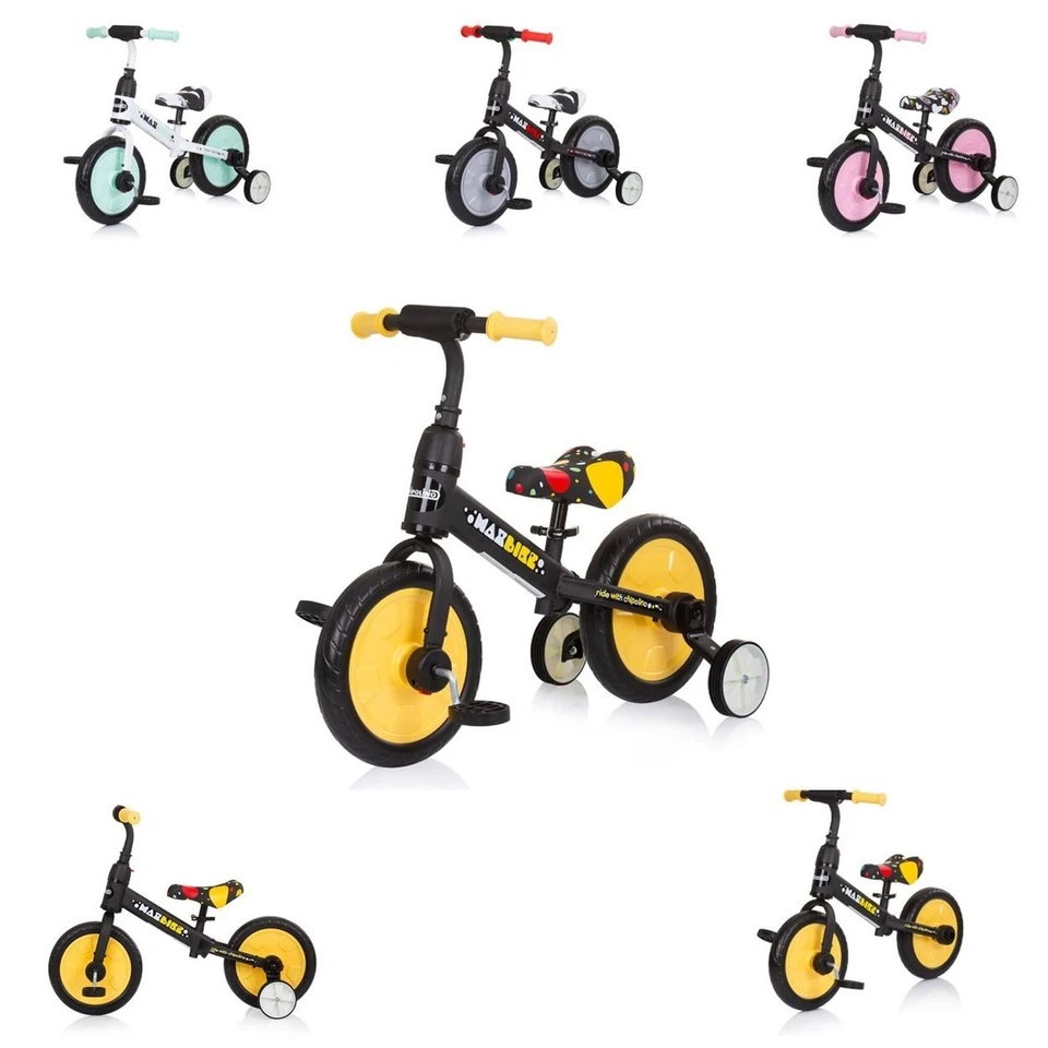 Chipolino Dreirad, Laufrad 2 in 1, Max Bike, 10 Zoll Räder, Pedale, Stützräder - Bild 1 von 1