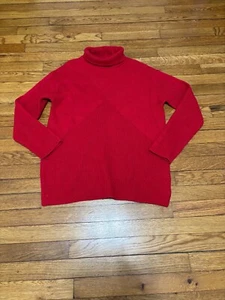 Maglione donna girocollo Talbots taglia media rosso cotone lana maglia elasticizzata nuovo con etichetta 80€ - Foto 1 di 6