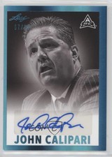 2021-22 Leaf Memories 1960 Base Platinum Spectrum /99 John Calipari Auto HOF