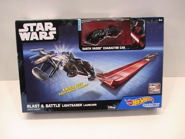 NEW Star Wars Hot Wheels Darth Vader Blast and Battle Lightsaber Launcher  - Image 1 of 1