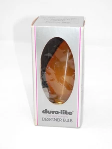 Duro Lite Flamescent Amber Light Bulb • Vintage Flame 40W Coach Post Sconce NOS - Picture 1 of 10