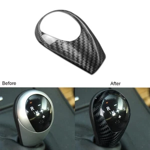Carbon Fiber Gear Shift Knob Head Cap Trim For BMW M3 2009-13 M5 2005-08 M6 2006 - Picture 1 of 11