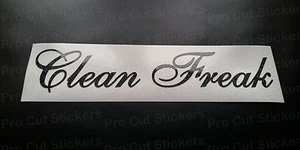 Clean Freak Glitter Vinyl Die Cut Custom Car Window Bumper Scene Sticker Decal - Picture 1 of 2