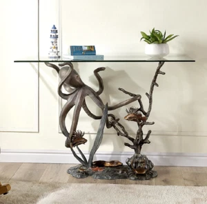 Octopus Sea Life Console Table Entry Table Sculpture Fish Crab ~ SPI Home 35166 - Picture 1 of 9