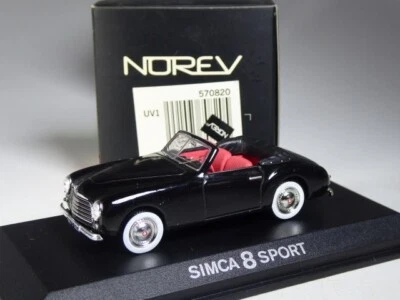 (SB-87) Norev 570820 Simca 8 Sport schwarz in 1:43 in OVP - Bild 1 von 3