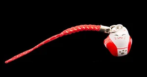 Grelot Bijou de telephone Sac Chat japonais Maneki Neko Charms rouge-FS7-274 - Photo 1 sur 1