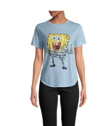 Juniors XXL (19) NICKELODEON color Blue Spongebob Squarepants T-Shirt