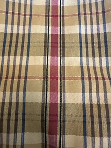 Vintage Upholstery Fabric Remnant 24 in x 2.9 yd (105 in) Primitive Plaid Rustic - Picture 1 of 3