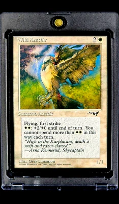 1996 MTG Magic The Gathering Alliances Wild Aesthir White Vintage Magic Card - Image 1 of 4