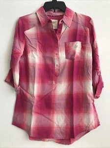 ARIZONA JEAN CO. Jr Pink Plaid Shirt~Size S Ret30(5hmbx-39-2) - Picture 1 of 5