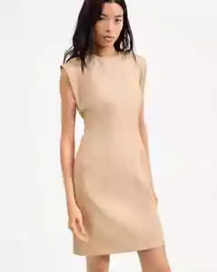 Vestido Veronica Barba Caqui Melange Rosa Lino Para Mujer 4 Nuevo Con Etiquetas - Imagen 1 de 4