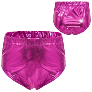Kids Girls Costume Sparkle Shorts Dancewear Briefs School Show Underwear Shiny - Picture 1 of 62