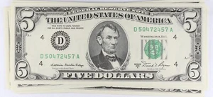 $5 1981-A 1 D/A BLOCK CLEVELAND CRISP UNC. - Picture 1 of 1