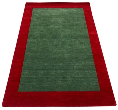 Grün Rot Teppich 100% Wolle Gabbeh 120x180 cm Handgewebt Home Deko WR156 - Bild 1 von 4