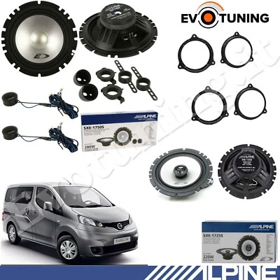 Kit 6 Haut-Parleurs Alpine avant et Arrière voiture Nissan NV200 - Photo 1/4