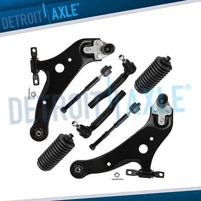 Braços de controle inferiores dianteiros com juntas esféricas extremidades de haste de amarração para Toyota Sienna 2011-2020 - Imagem 1 de 4