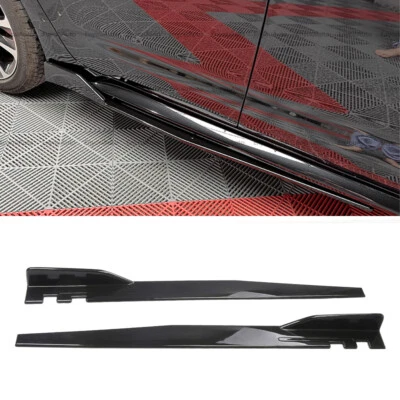 For Mercedes-Benz CLA200 CLA250 46" Side Skirt Extension Rocker Panel Black - Imagem 1 de 4