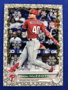 2022 #HW32 Simon Muziotti Topps Holiday Metallic Snowflake Parallel Rookie RC - Imagen 1 de 2
