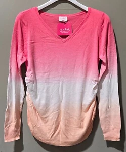 Ingrid & Isabel Maternity Size XS Pink Ombre V-Neck Pullover Super Soft Sweater - Picture 1 of 6