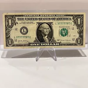 Six of a Kind $1 Dollar Bill Series 2017 (37777797) Fancy SN * US Paper Currency - Picture 1 of 2