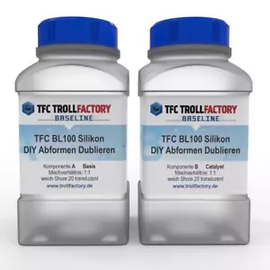 TFC Baseline 100 Silikon Abformsilikon Shore 20 1:1 transluzent 1kg(500g+500g) - Bild 1 von 7
