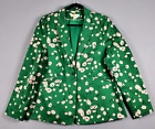 Boden Blazer Womens US 18 Sports Coat Floral All Over Print Green Beige Jacket