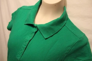 Womens Ladies NIKE Green Athletic POLO Top SHIRT Size L 12-14 SPORTS Tennis Golf - Picture 1 of 4