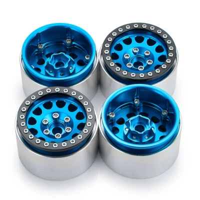 Llantas de metal Beadlock de 35 mm 1,9" azules para 1/10 RC axial SCX10 TRX-4 90046 Foto 1 de 4