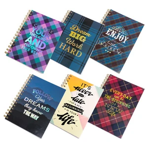 Spiral A5 Journal Softback Lined Paper Notebook Writing Book with Design Pattern - Picture 1 of 9