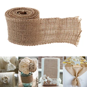 2 Meters Natural Jute Burlap Ribbon for Gift Wrapping 2.5cm - Picture 1 of 12