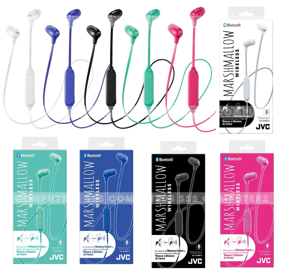 New JVC Wireless Memory Foam Marshmallow Wireless Bluetooth Memory Foam Earbuds  - Image 1 of 1