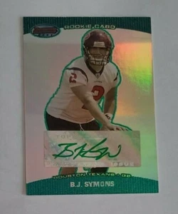 2004 Bowmans Best B.J. Symons Houston Texans Texas Tech 357/499 - Auto - Picture 1 of 2