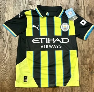 NEW Soccer Manchester City MCFC Jr. Youth Large, Away Jersey John STONES 5, Puma - Picture 1 of 12