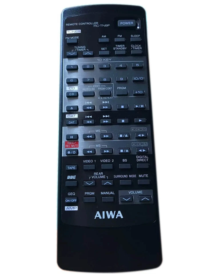 Original Aiwa Combined Stereo NSX-D9 Remote Control RC-TN9F - Image 1 of 1