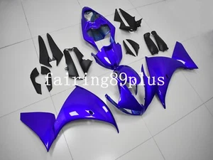 Solid Blue ABS Injection Drilled Bodywork Fairing Kit Fit for 2009-2011 YZF R1 - Picture 1 of 7