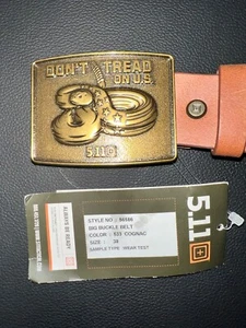 5.11 Tactical Don't Tread on U.S. Belt Buckle Size 38 RARE SAMPLE - Picture 1 of 5