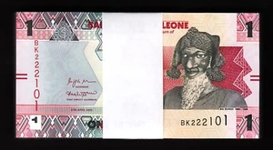 Sierra Leone 1 Leone 2022, BUNDLE, Pack of 100 PCS, UNC, P-34 - Picture 1 of 5